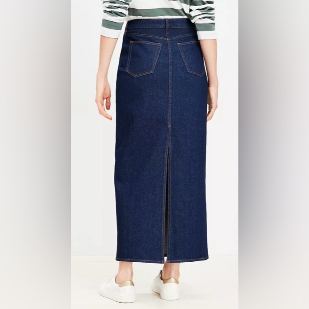 LOFT Denim Maxi Skirt - Picture 2 of 2